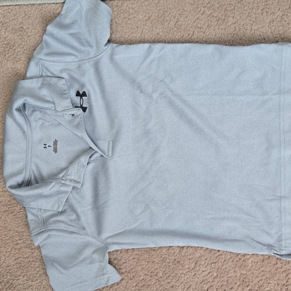 Under Armour Kids Red And Grey  Polo Shirt Size 7 And Xs - Picture 6 of 8